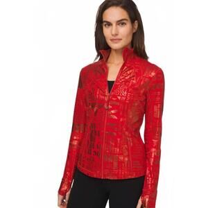 NWOT Lululemon Manifesto Foil Red Zip-Up Define Jacket sz 6